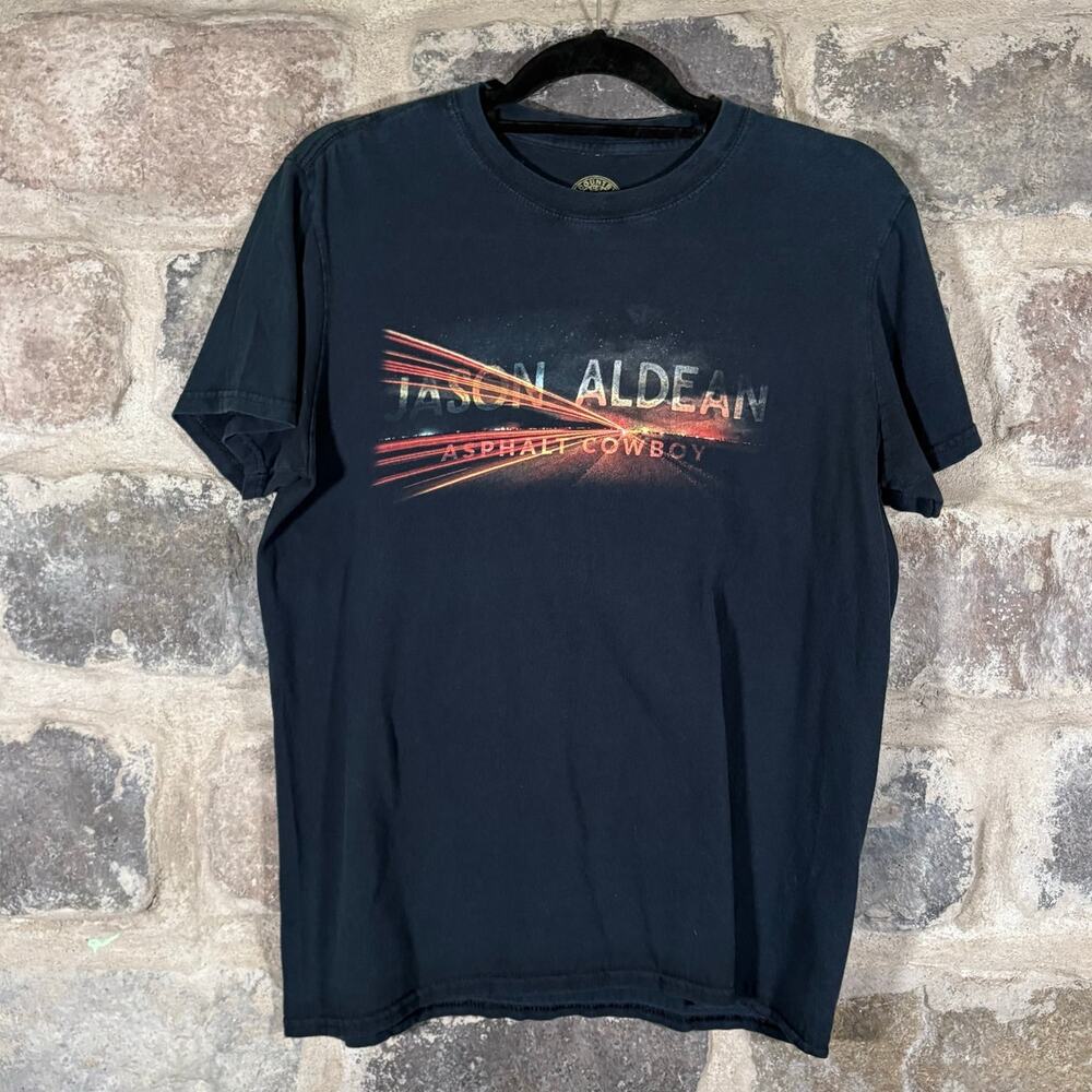 Jason Aldean Asphalt Cowboy Tour T-Shirt Mens M Black Graphic‎ Country Music